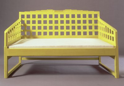 Settle from Dug Out, Miss Cranstons Willow Tearooms (malované dřevo) od Charles Rennie Mackintosh