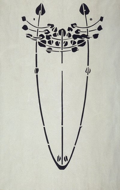 Moderní reprodukce z originální šablony Mackintosh pro nástěnnou dekoraci, motiv stromu, 1902 (barva plakátu na kazetovém papíru) od Charles Rennie Mackintosh