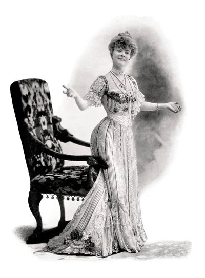 Pařížská herečka, Mademoiselle Charlotte Wiehe, 1901. od Charles Reutlinger