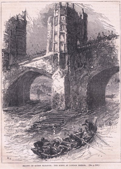 Útěk královny Eleonory: scéna na London Bridge 1263 n. l. od Charles Ricketts