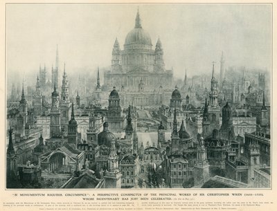 Perspektivní přehled hlavních děl sira Christophera Wrena od Charles Robert Cockerell