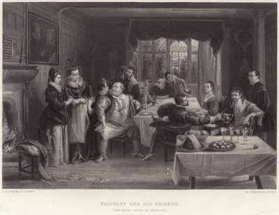 Falstaff a jeho přátelé od Charles Robert Leslie