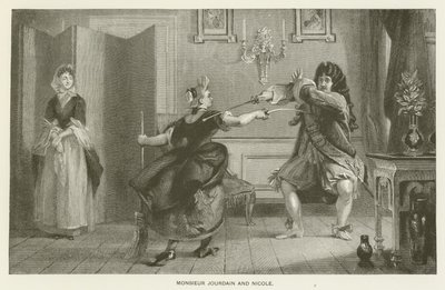 Monsieur Jourdain a Nicole od Charles Robert Leslie