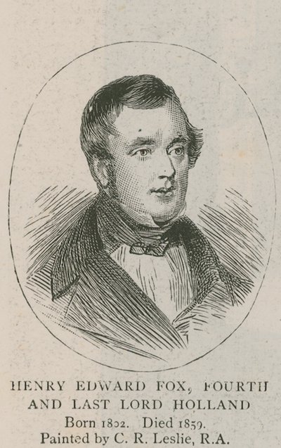 Rodinný obrázek - knihovna Holland House od Charles Robert Leslie