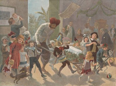Vánoční log v Indii — Bringing in the Ice, z The Graphic Christmas Numb..., 2. prosince 1889. od Charles Roberts