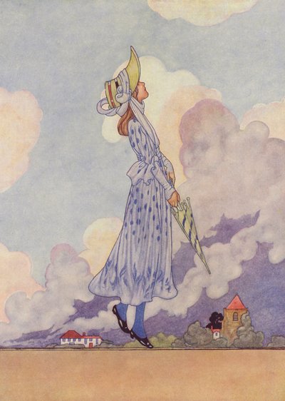 Sluneční sprcha netrvá ani půl hodiny (barevná litografie) od Charles Robinson