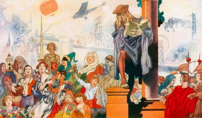 Znalost je moc (barevná litografie) od Charles Robinson