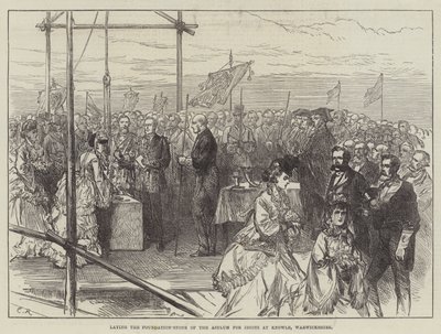 Položení základního kamene azylu pro idioty v Knowle, Warwickshire od Sir John Charles Robinson