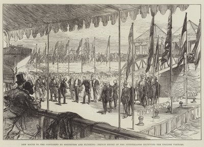 Nová cesta na kontinent Sheerness a Flushing, princ Henry z Nizozemska přijímá anglické návštěvníky od Sir John Charles Robinson