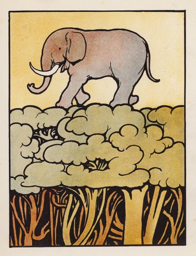 Nesmysl: Slon přechází les (barevná litografie) od Charles Robinson