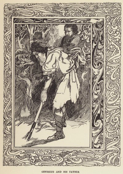 Odysseus a jeho otec od Sir John Charles Robinson