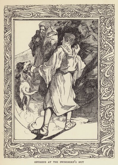 Odysseus na chatě Swineherds od Sir John Charles Robinson