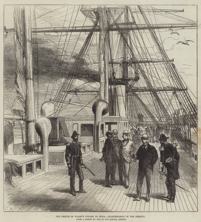 Cesta prince z Walesu do Indie, Quarter-Deck of the Serapis od Sir John Charles Robinson