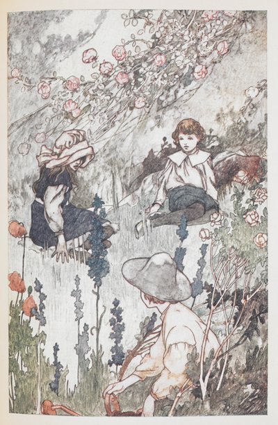 Děti v tajné zahradě: Mary Lennoxová, Colin Craven a Dickon Sowerby. od Charles Robinson