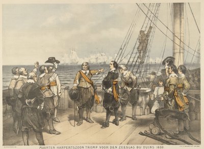 Maarten Tromp před začátkem bitvy u Duins, 1639 Maarten Harpertszoon Tromp, před námořní bitvou u Duins 1639 (název na předmětu) od Charles Rochussen