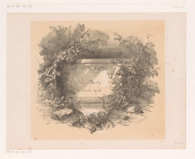 Titul na zdi v krajině Titulní strana pro: Jacques Collin de Plancy, La Reine Berthe au grand pied, 1842 od Charles Rochussen