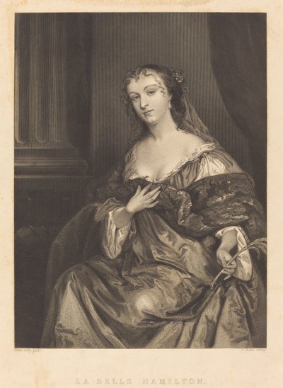 Krásný Hamilton od Charles Rolls after Sir Peter Lely