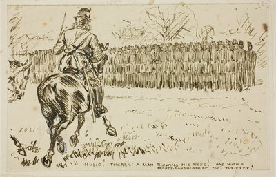 Vojenská inspekce od Charles Samuel Keene