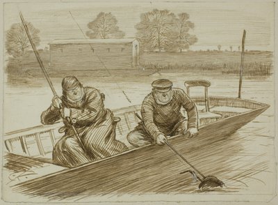 Rybářská scéna od Charles Samuel Keene