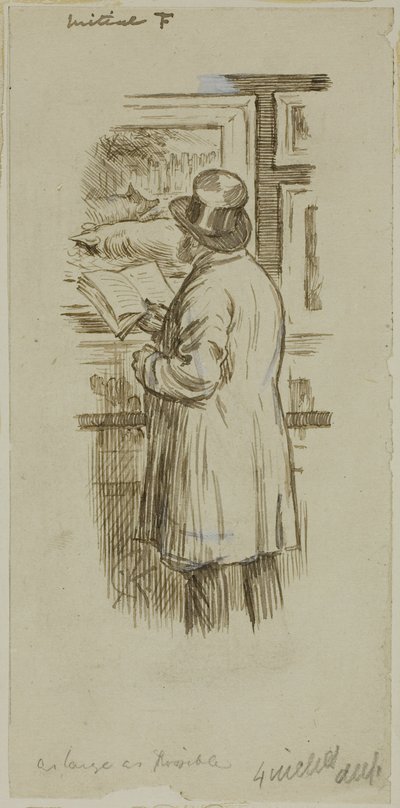 Muž na výstavě od Charles Samuel Keene