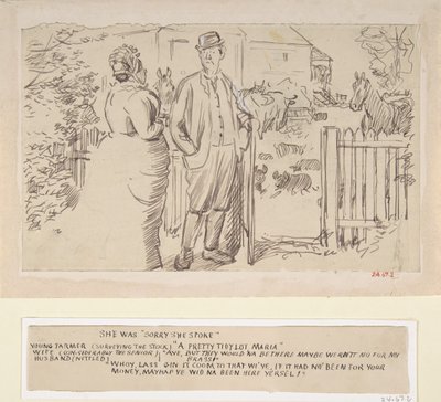 Bylo jí líto, že mluvila, 1870-1891. od Charles Samuel Keene