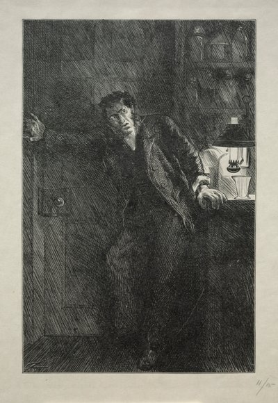 Kabát s kožešinovou podšívkou, 1869. od Charles Samuel Keene