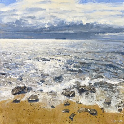 Crail Shore, 2015 (olej na plátně) od Charles Simpson