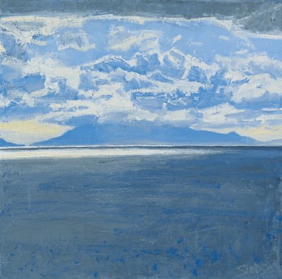 Temné moře, Rum, 2015 (olej na plátně) od Charles Simpson
