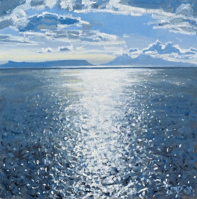Eigg  Rum Evening, 2014 (olej na plátně) od Charles Simpson