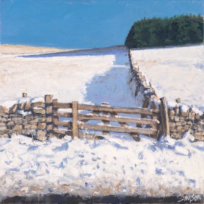 Brána u silnice, 2017 (olej na plátně) od Charles Simpson