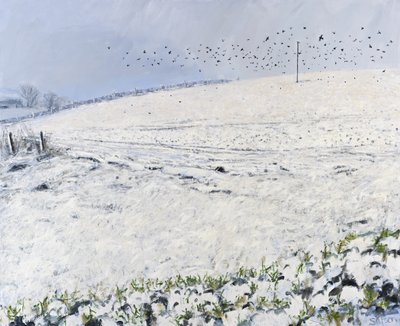 Zimní vrány, 2012 (olej na plátně) od Charles Simpson