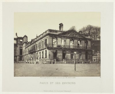 Palais de Saint-Cloud, z cyklu "Paris et ses environs" (Paříž a její okolí) od Charles Soulier