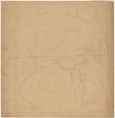 Studie pro návrh hranic [verso] od Charles Sprague Pearce