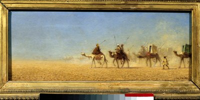 Karawane durchquert die Wüste von Charles Theodore  Frere