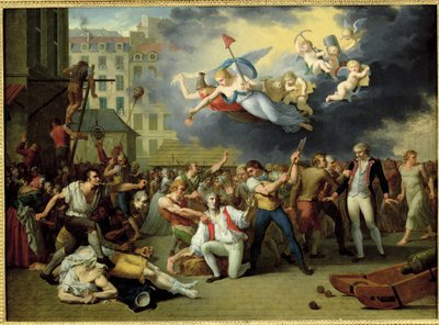 Masakr markýze de Pellepont, 14. července 1789 od Charles Thevenin