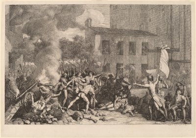 Útok na Bastille, 14. července 1789 od Charles Thevenin