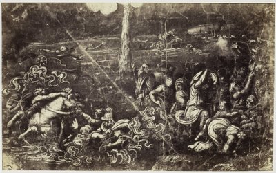 Fotoreprodukce kresby Raphaela, tonoucí armády po izraelském přechodu Rudého moře od Charles Thurston Thompson