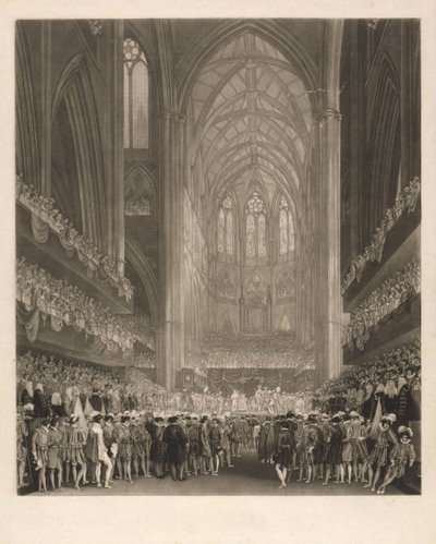 Korunovace krále Jiřího IV. ve Westminsterském opatství od Charles Turner