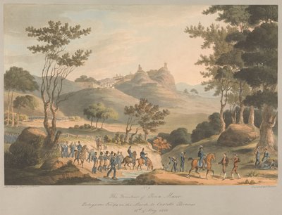 Č. 9 Hranice Piny Macor. Portugalské jednotky na pochodu do Costello Branco, 18. května 1811 od Charles Turner