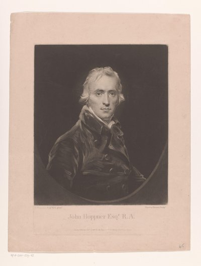 Portrét van Johna Hoppnera John Hoppner Esqr. R.A. (název na objektu) od Charles Turner