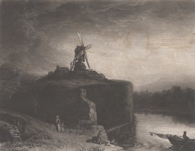 Rembrandtův mlýn, 1823. od Charles Turner