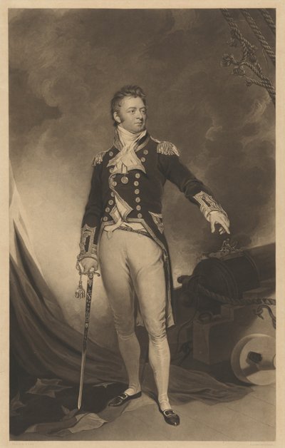 Sir Philip Bowes Vere Broke od Charles Turner after Samuel Lane
