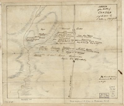 Bitva u Camdenu, srpen. 16 od Charles Vallancey
