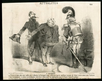 Ilustrace Charles Vernier (? -1887) v Le Charivari - O - Německo Prusko, prezident republiky, Frosdorf - Ratapoil od Charles Vernier