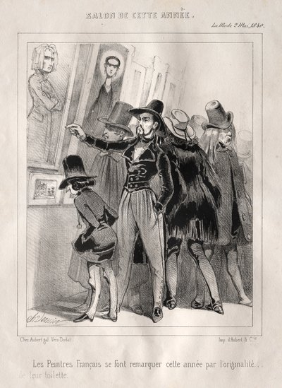 Francouzští malíři letos vynikají originalitou své toalety z roku 1840. od Charles Vernier