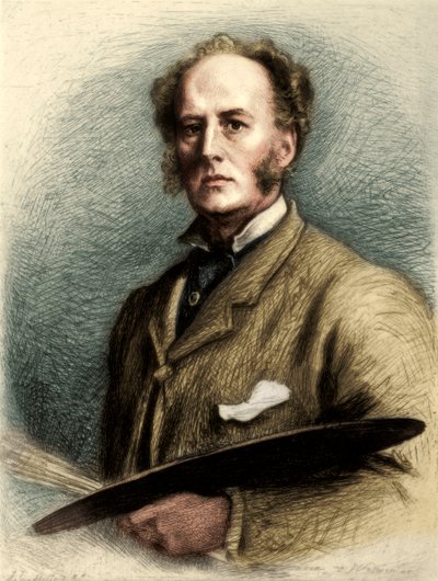 John Everett Millais , britský umělec, c1880-1882 od Charles Waltner