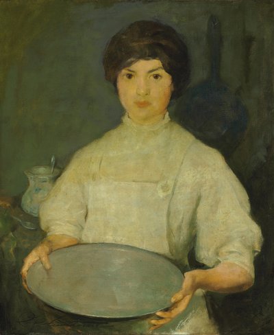 Dívka s pánví (olej na plátně) od Charles Webster Hawthorne