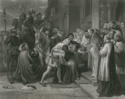 Wolsey v Leicester Abbey, Jindřich VIII od Charles West Cope