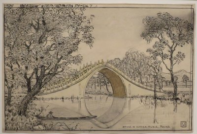"Most v Letním paláci, Peking", Charles W. Bartlett, HMA 28113 od Charles William Bartlett