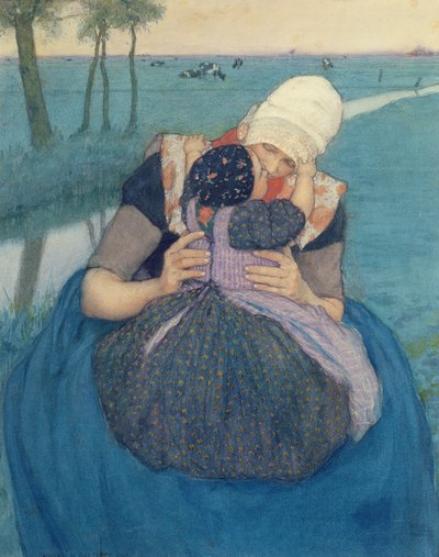 Matka a dítě, 1900 od Charles William Bartlett